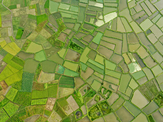 Aerial photo of Guilin Huixian Glass Field