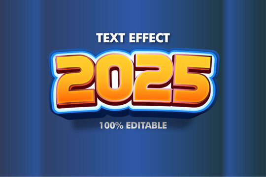 text effect font  3dtext editable vector 2025