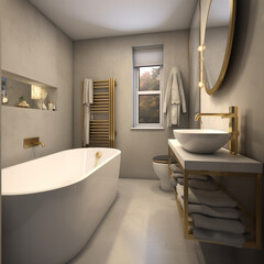 Bathroom Design. Minimalistic and Aesthetic Interior Design