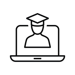 Online education student vector icon