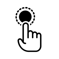 Solid black icon for Hand cursor