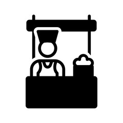 Solid black icon for Sell