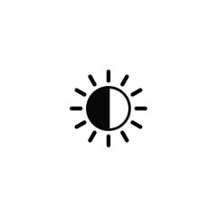 Brightness icon, sun icon vector for web site Computer and mobile app