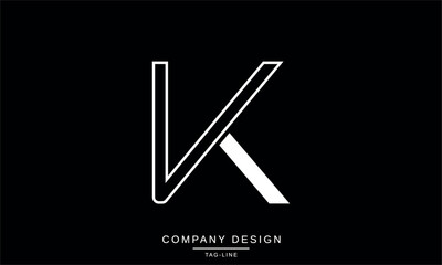 KV, VK, Abstract Letters Logo Monogram