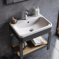 Bathroom Sink. Minimalistic and Aesthetic Interior Designs