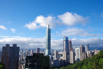 View of Taipei 101 in Taiwan