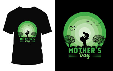 mother's day  t-shirt design template