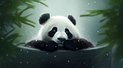 Cute panda. Vector Illustration