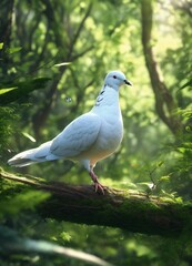 White pigeon, Dove Realistic Flying 