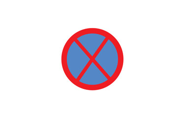 No waiting road sign vector