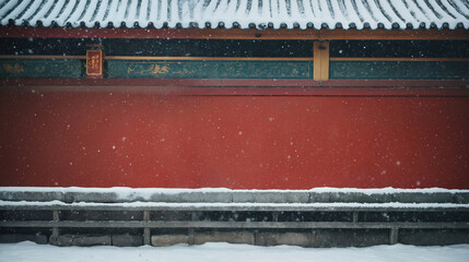 Snow Scenery of Traditional Chinese Ancient Architecture
