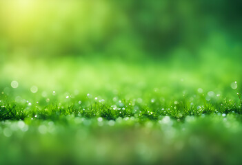 a spiritual yard lawn lush light calm green bokeh nature forest out of focus backyard grassy nature background scene - obrazy, fototapety, plakaty