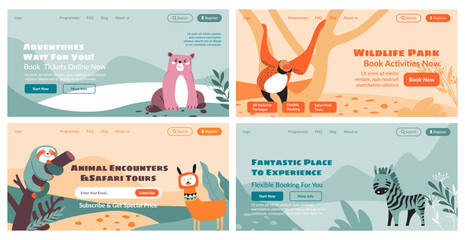 Colorful landing page set for wildlife park offer