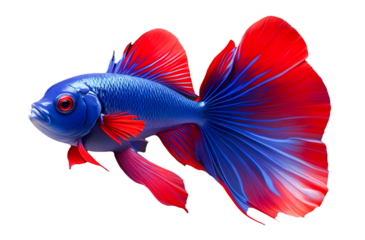 Beautiful Siamese fighting fish swimming