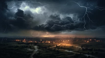 Muurstickers thunderstorms © Emil