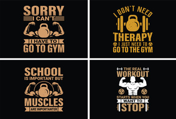 Gym t-shirt design bundle fitness t-shirt
