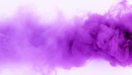 Fototapeta premium Expansive purple smoke plume against a soft background, symbolizing creativity and mystery