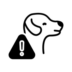 Solid black icon for Beware