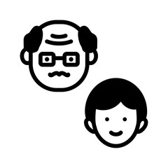 Solid black icon for Generation