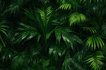 Green leaves background,  Tropical palm leaves texture,  Tropical leaves background