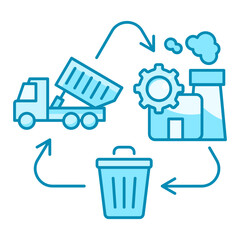 Fototapeta premium Recycle Process Icon