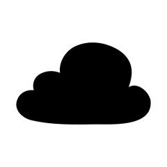 Cloud computing icon in hand-drawn style