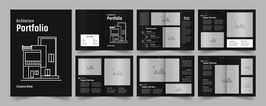 Architecture Portfolio Design Or Portfolio Template