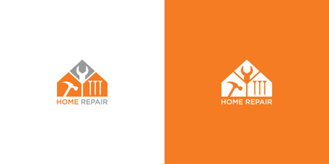 Simple hammer logo| home repair logo| handyman repair| premium vector