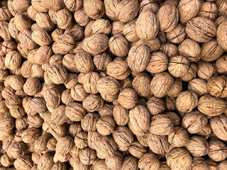 Nuts as background. Food texture background