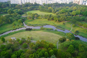 aerial view of the Bishan-Ang Mo Kio Park
