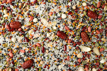 Raw Ingredients of Laba Porridge or Eight Treasure Porridge