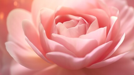 Unfocused blur pink peony petals Ai Generative