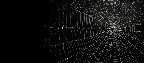 Monochrome spider web.