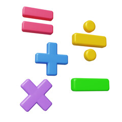 Obraz premium Basic mathematic symbol