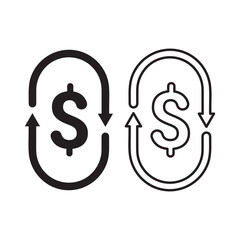 dollar return icon