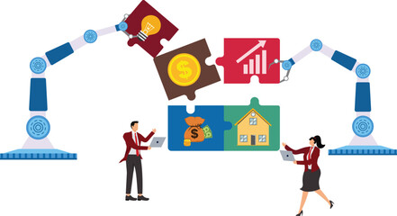 Puzzles Automation robot arm machine