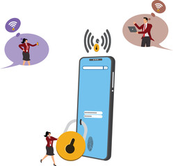 Network Security smart phone, Network security, network lock, internet security