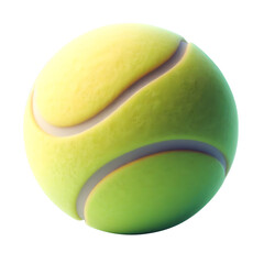 3d realistic tennis ball isolated on transparent background World tennis tournament png