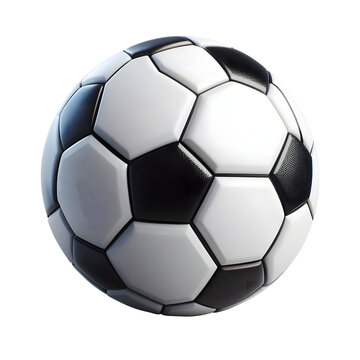 3d Soccer ball realistic football Isolated on transparent Background png
