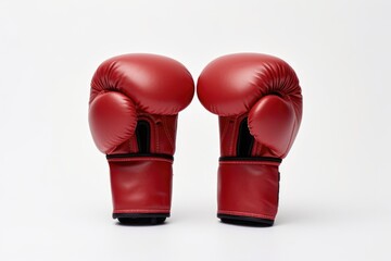 Fototapeta na wymiar Red boxing gloves on a white background. Suitable for sports and fitness-related designs