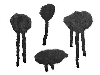 Black spray paint with drips