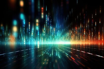 Artificial Intelligence digital binary code abstract background technology futuristic,generative ai.