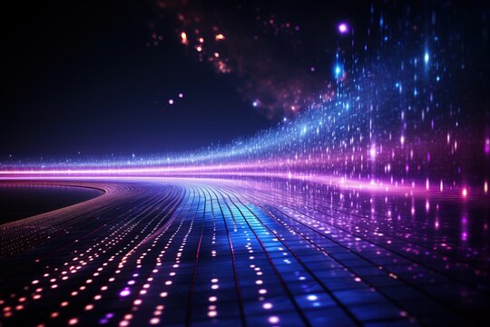 Artificial Intelligence digital binary code abstract background technology futuristic,generative ai.