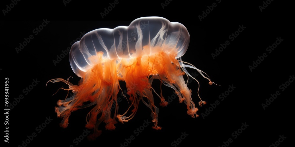 Aufkleber a jellyfish gracefully floats in the dark. perfect for adding an eerie touch to your designs