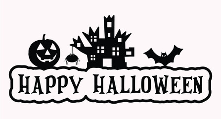 Happy Halloween Tiered Tray 3d Street Sign laser cut Illustration Gnome