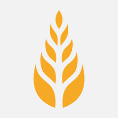 wheat Vector Logo Design Template