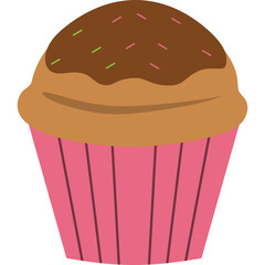 Cupcake Flat Illustration