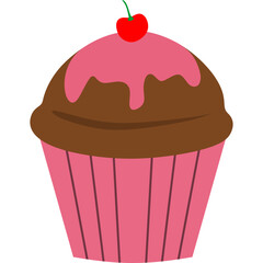Cupcake Flat Illustration