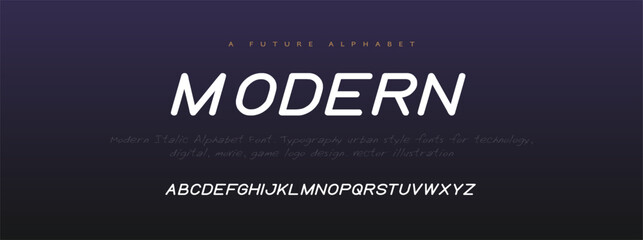 Minimal modern alphabet fonts. Typography minimalist urban digital fashion future creative logo font. vector illustration