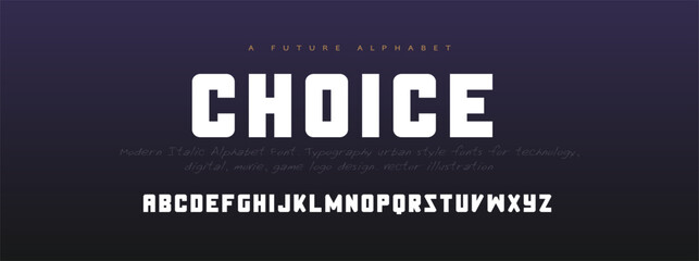 Choice Outline Alphabet Vector: Bold Uppercase, Numbers, Symbols